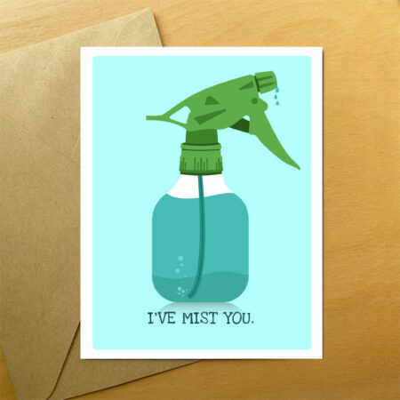 Missing You Card - Spray Bottle