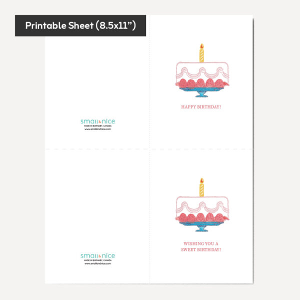 Birthday Card - Sweet Cake - Image 3