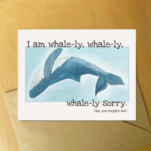 Apology Card - Whale - Image 2
