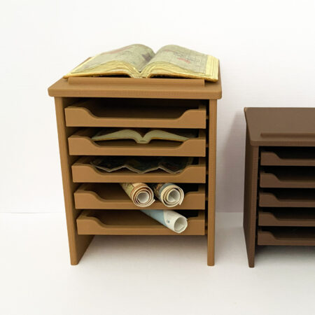 Atlas Stand with Drawers - Mini Library
