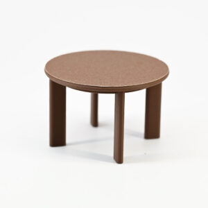 Mini round dining table with sturdy angled legs